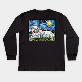 Clumber Spaniel Night Kids Long Sleeve T-Shirt